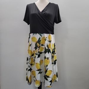 NWT Grace Karin lemon pattern dress